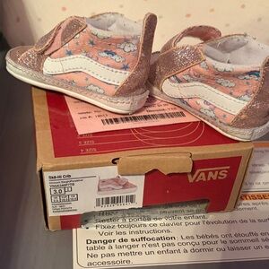 Vans Pink Rainbow Velcro Sk8-Hi Crib Shoes